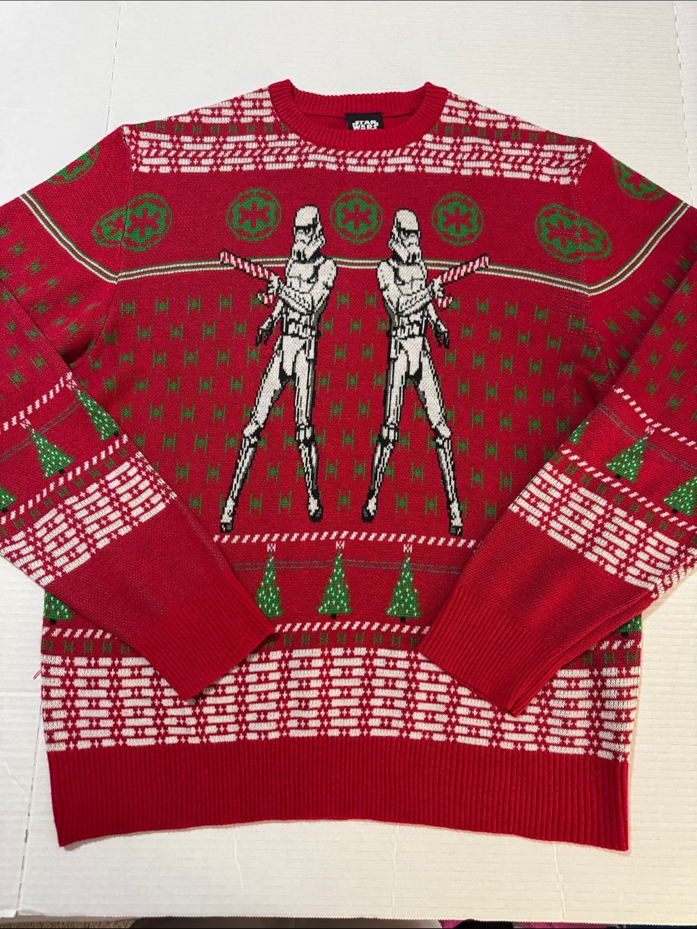 Star Wars Red Holiday Stormtrooper Crewneck “Ugly Christmas Sweater” 277
